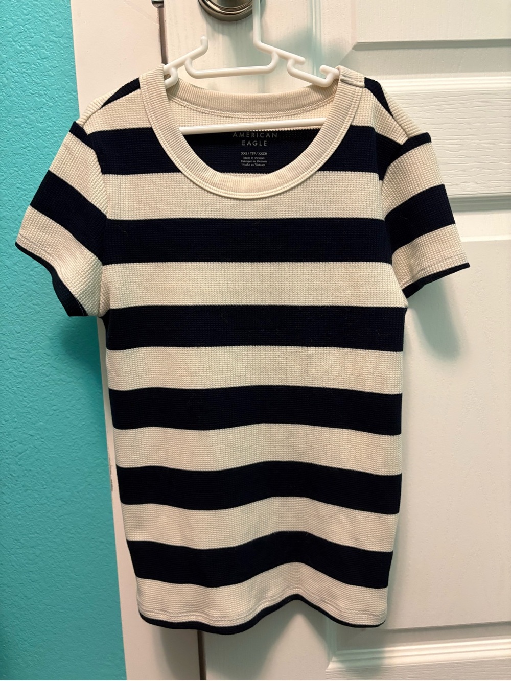 American eagle waffle knit baby tee XXS
